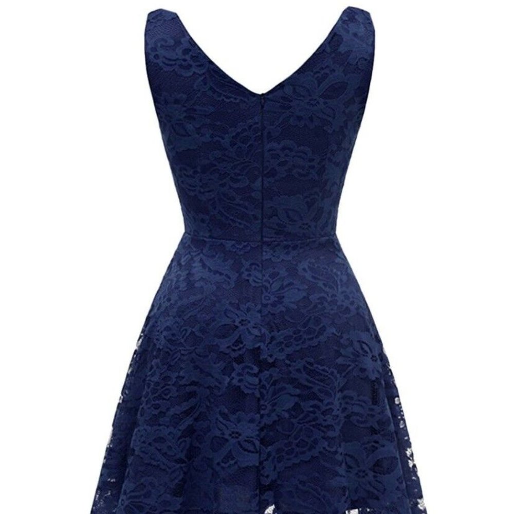 MUADRESS Sleeveless Hi-Lo Lace Formal Dress